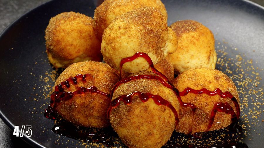 Air Fryer Donut Holes with Cinnamon Sugar