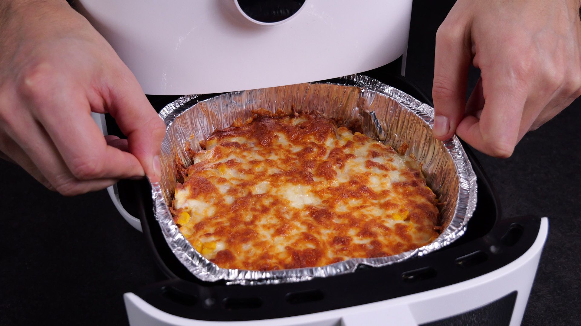 Air Fryer Egg & Potato Casserole — finished dish