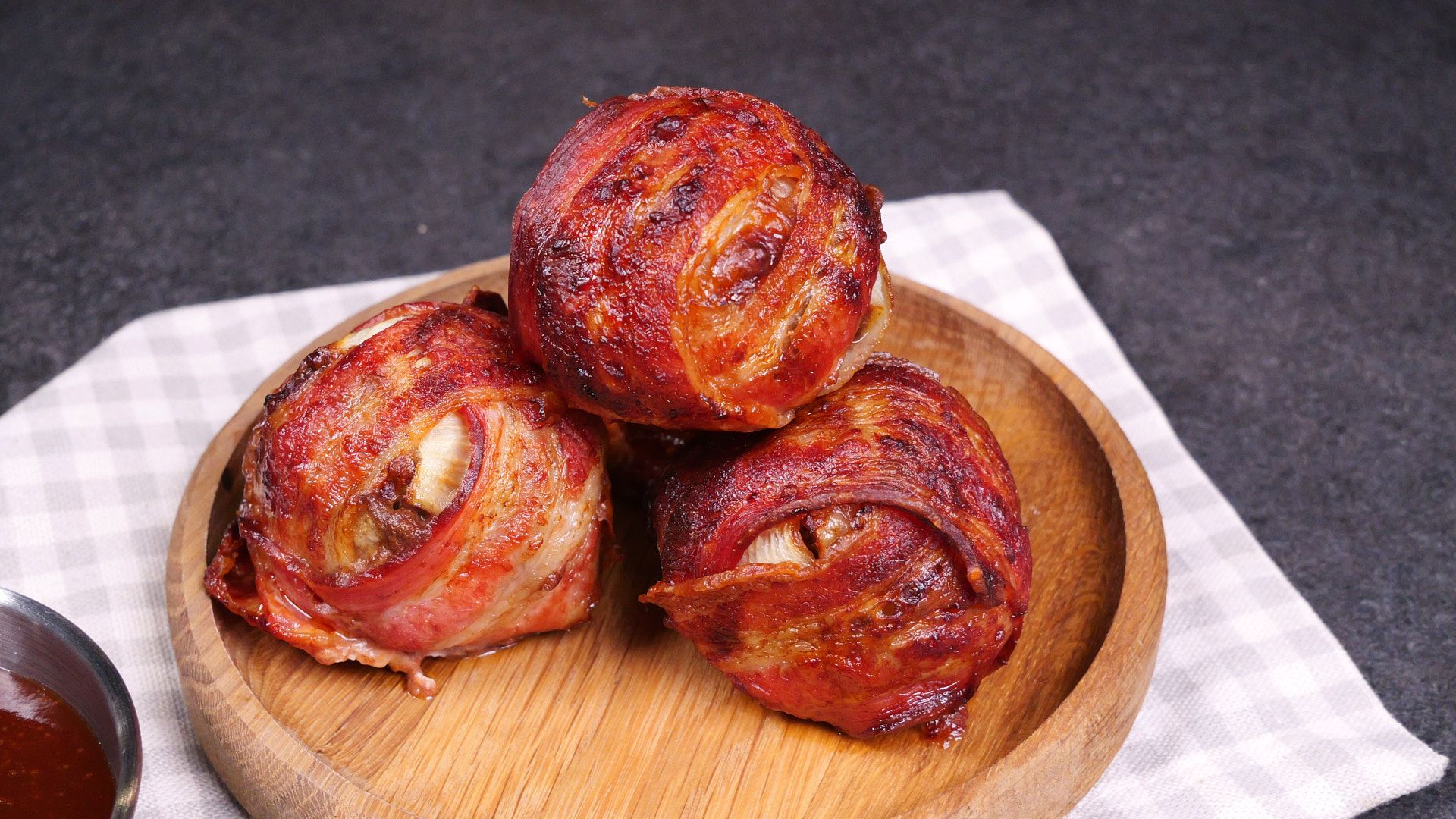 Bacon Onion Bombs — finished dish