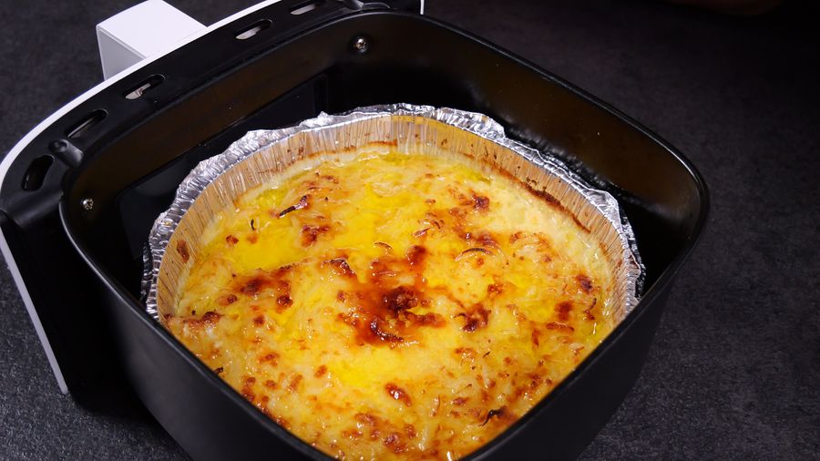 Cheese & Onion Dip in Air Fryer — finished dish
