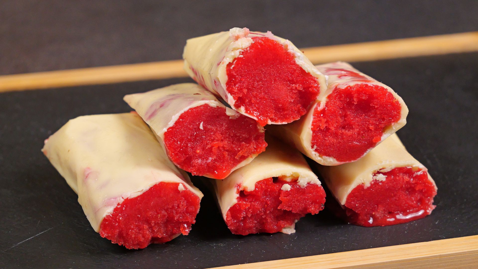 Chocolate Strawberry Ice Cream Bars — finished dish