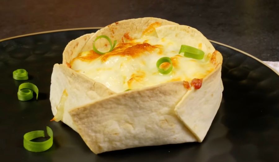 Air Fryer Cottage Cheese & Egg Tortilla Cups — finished dish