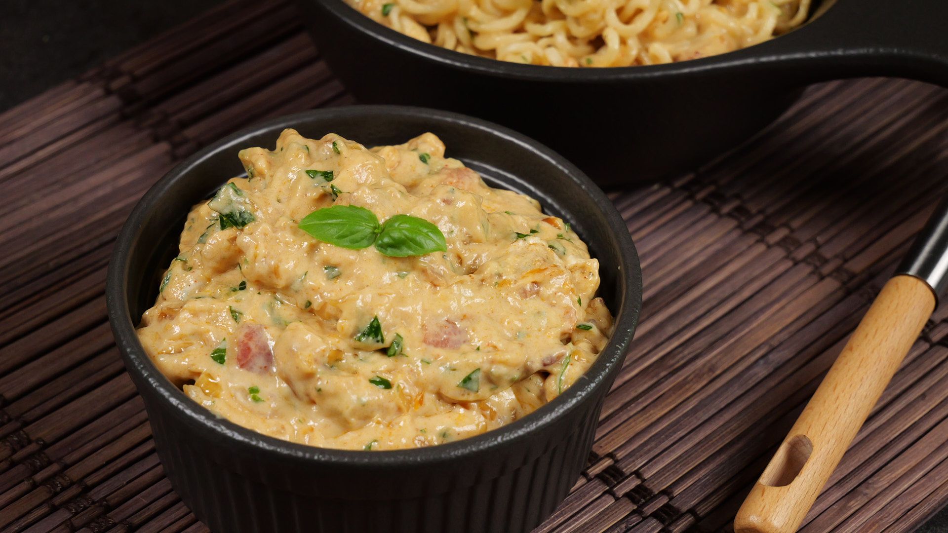 Creamy Caramelized Onion Noodles — finished dish