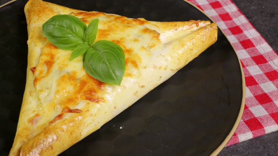 Creamy Mushroom Triangle with Sausage