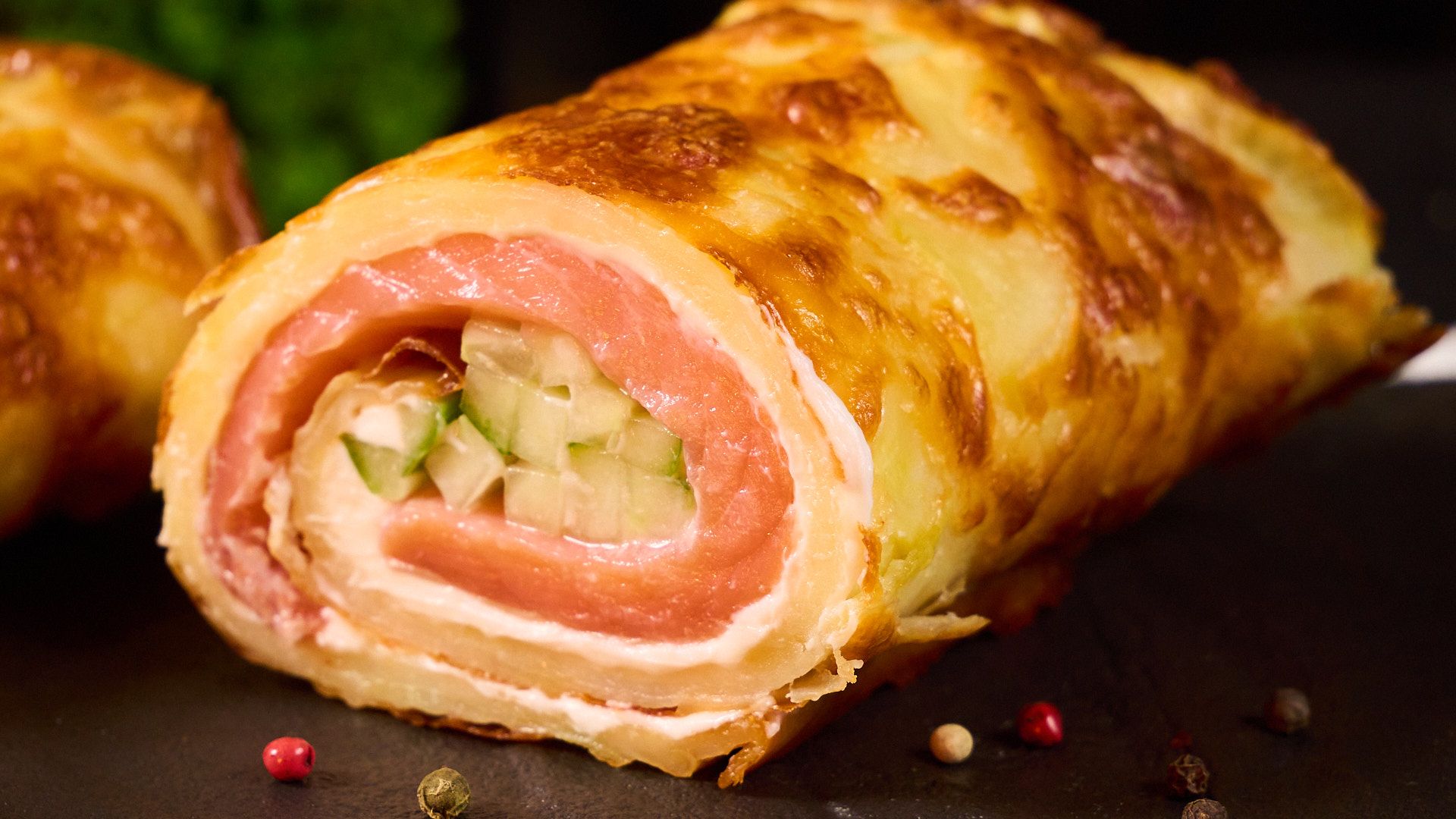 Crispy Cheesy Potato Roll — finished dish
