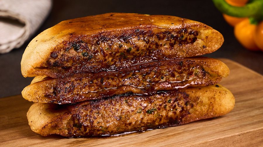 Lebanese Grilled Meat Flatbread — finished dish