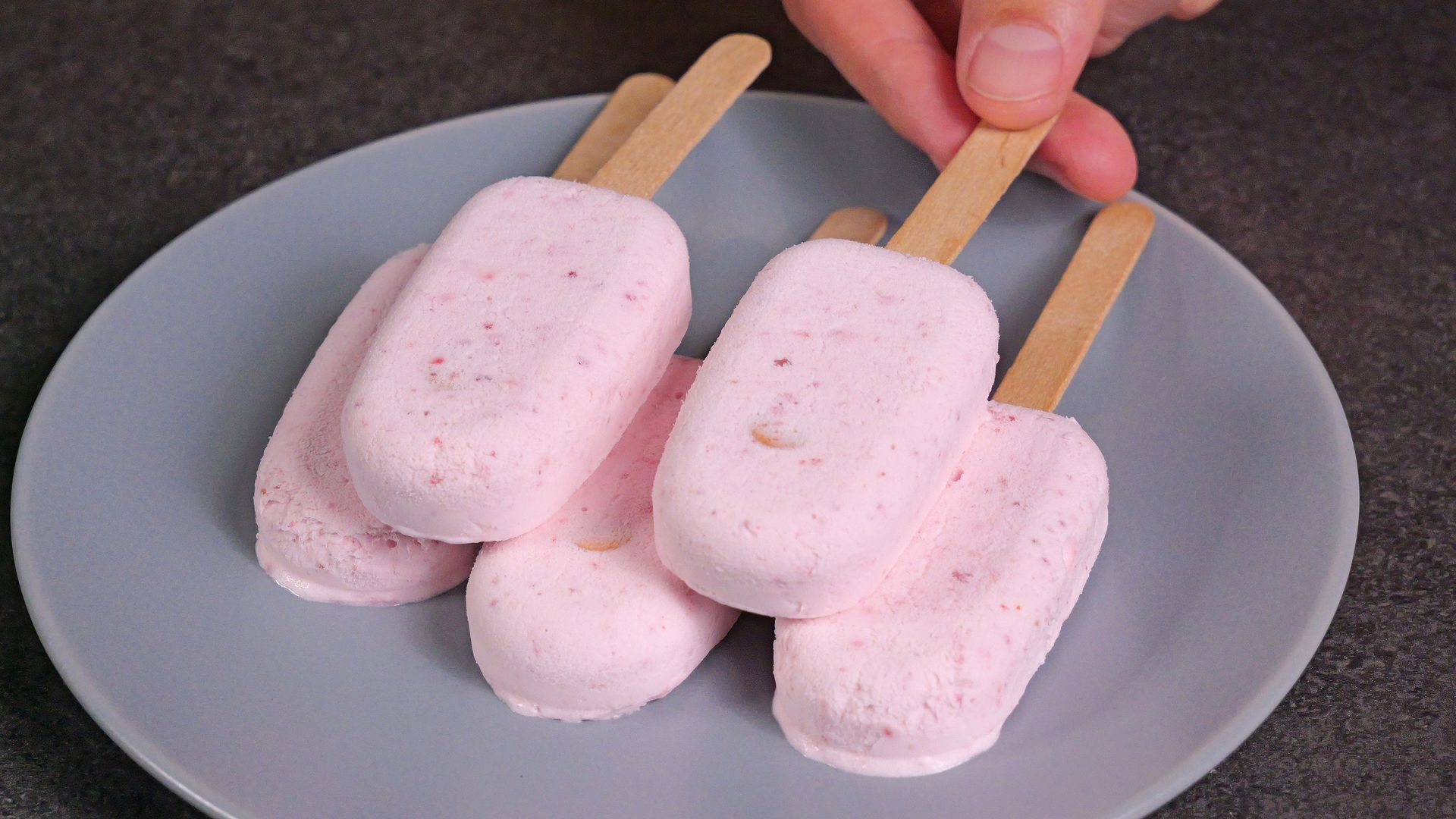 No-Churn Strawberry Ice Cream — finished dish