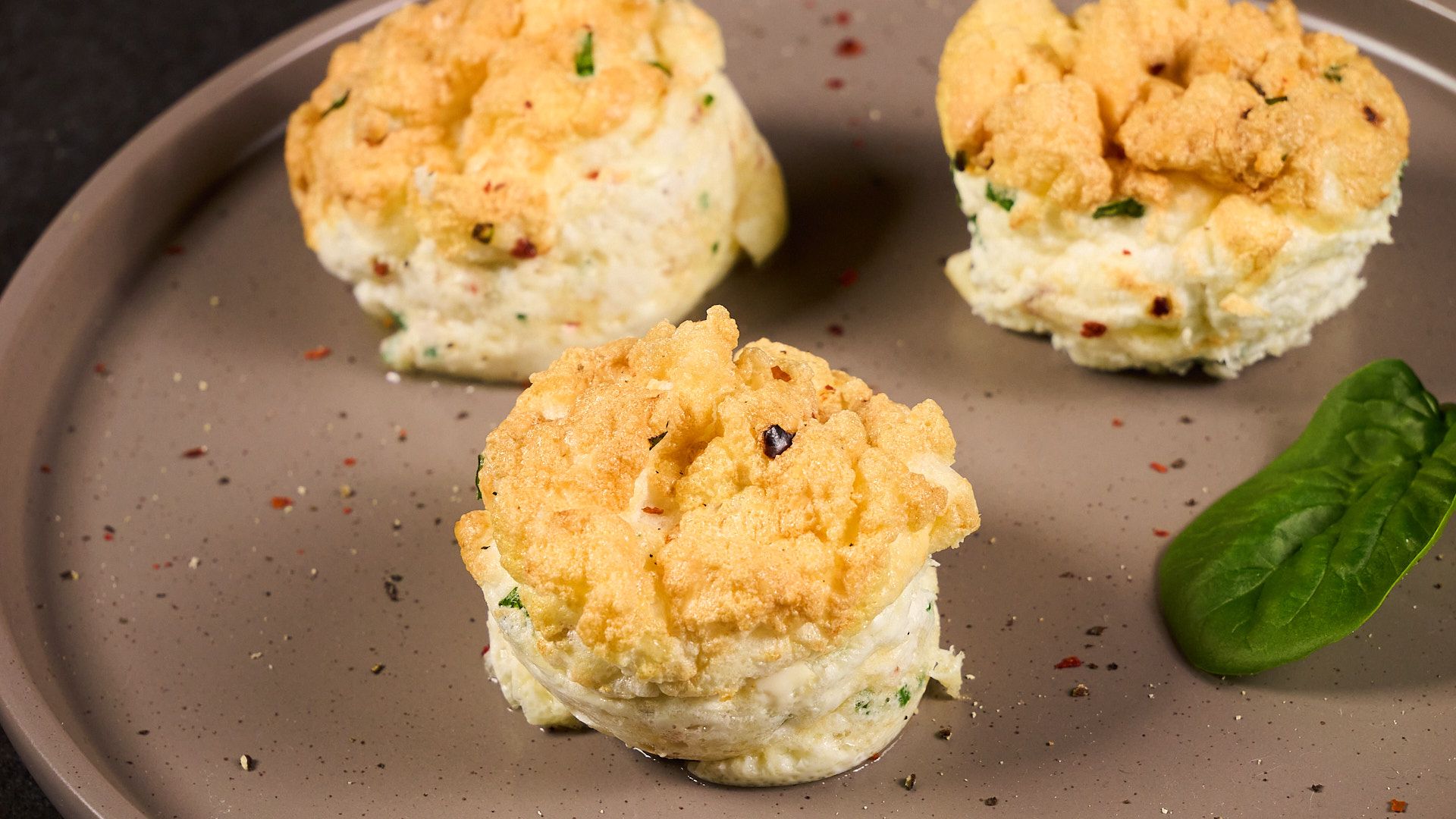 Parmesan Cloud Egg Muffins — finished dish