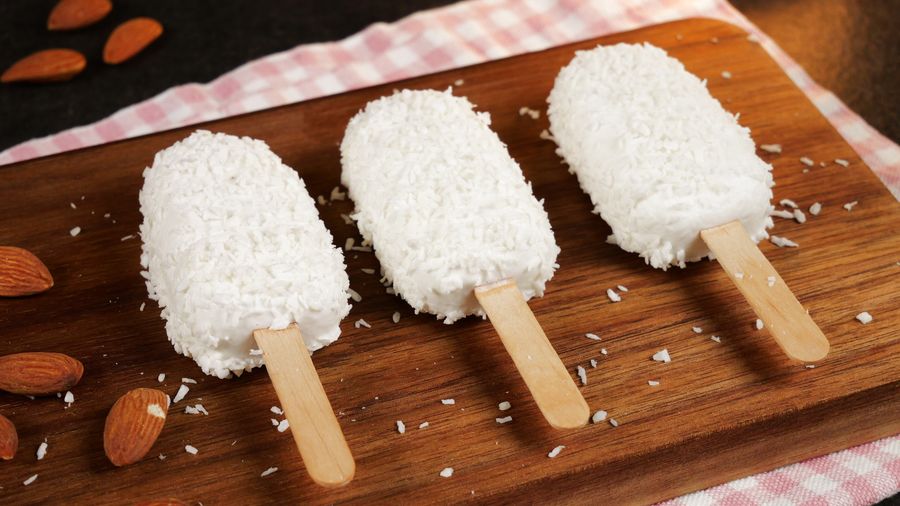 Raffaello Coconut Ice Cream — finished dish