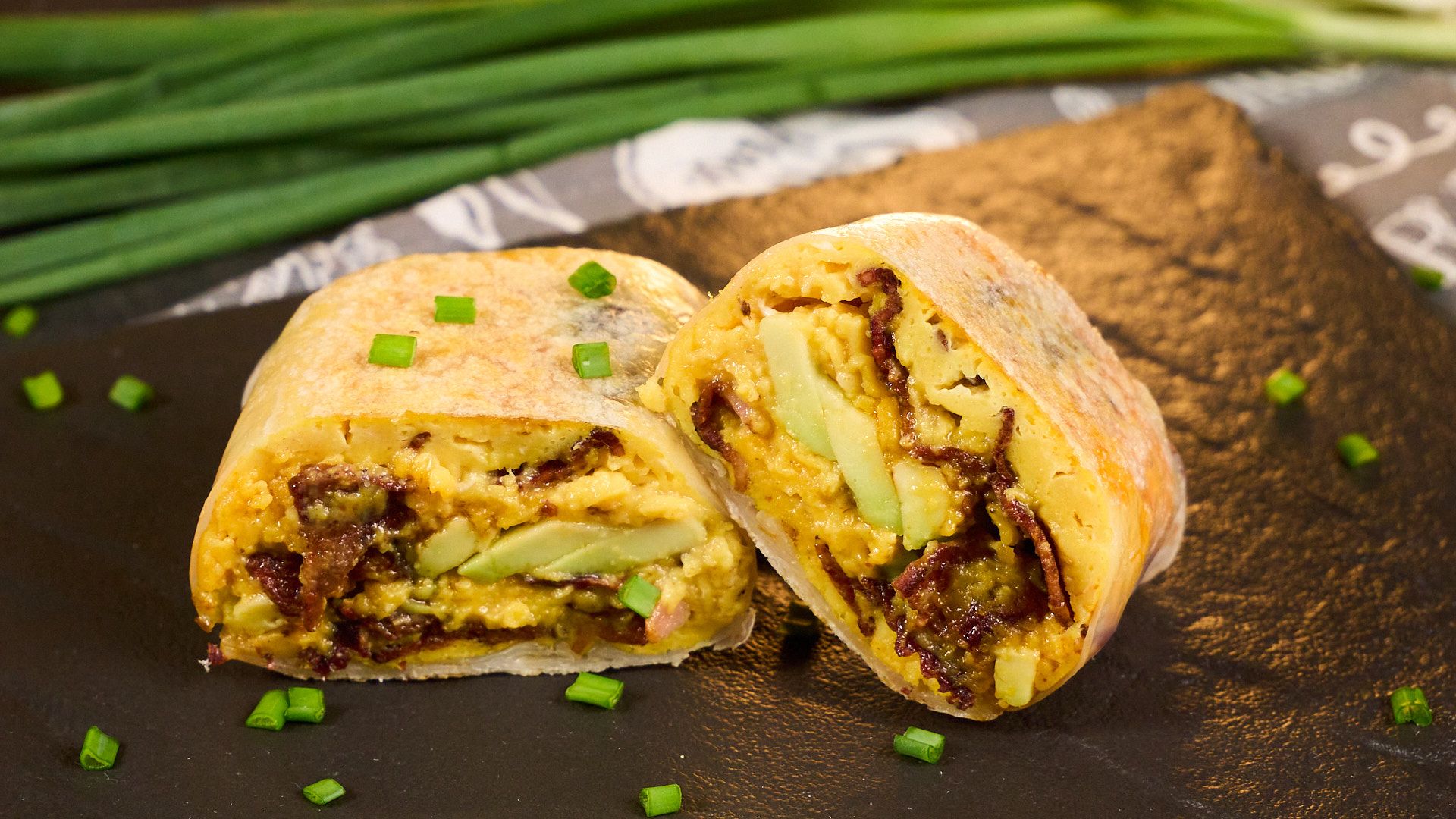 Rice Paper Breakfast Crunch Wrap — finished dish