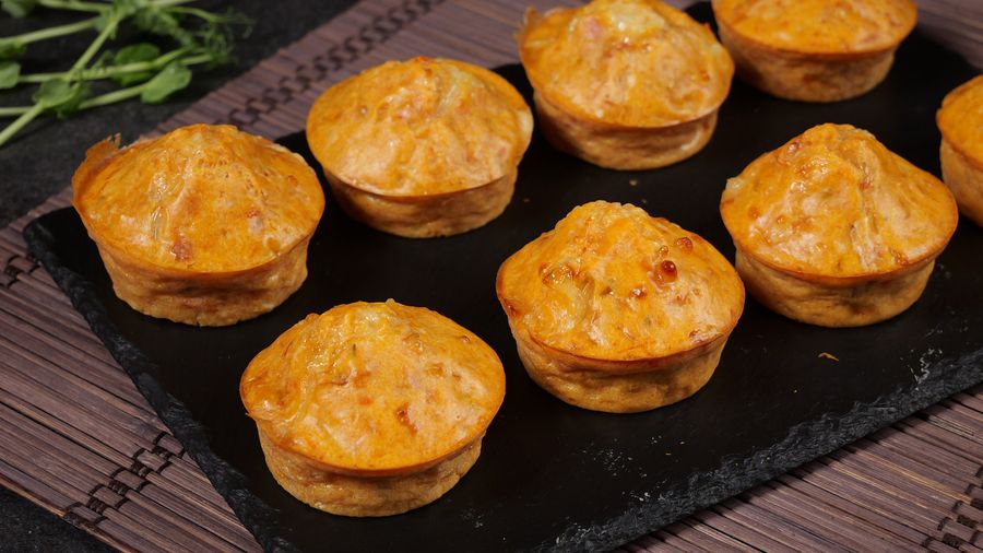 Savory Cottage Cheese Tomato Muffins — finished dish