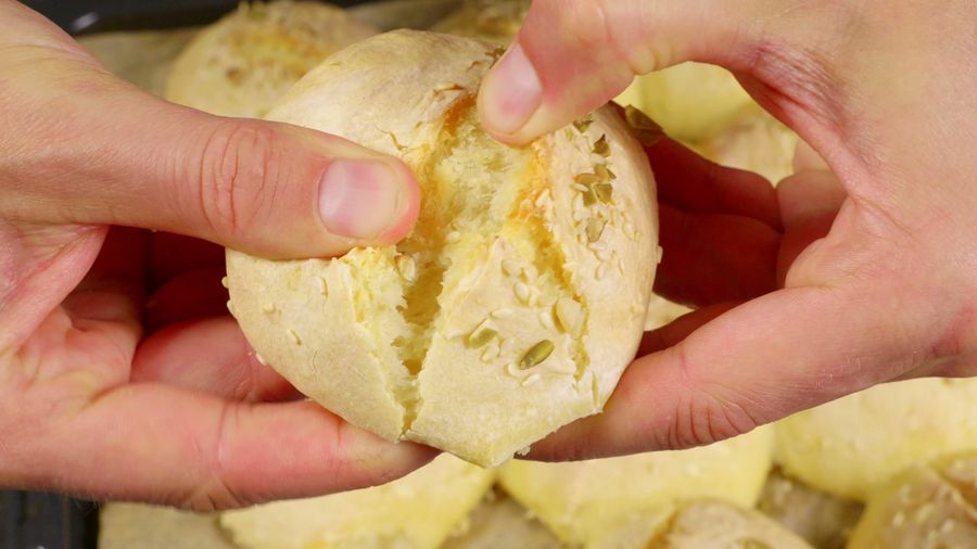 Sparkling Water Bread Rolls with Bacon Maple Butter