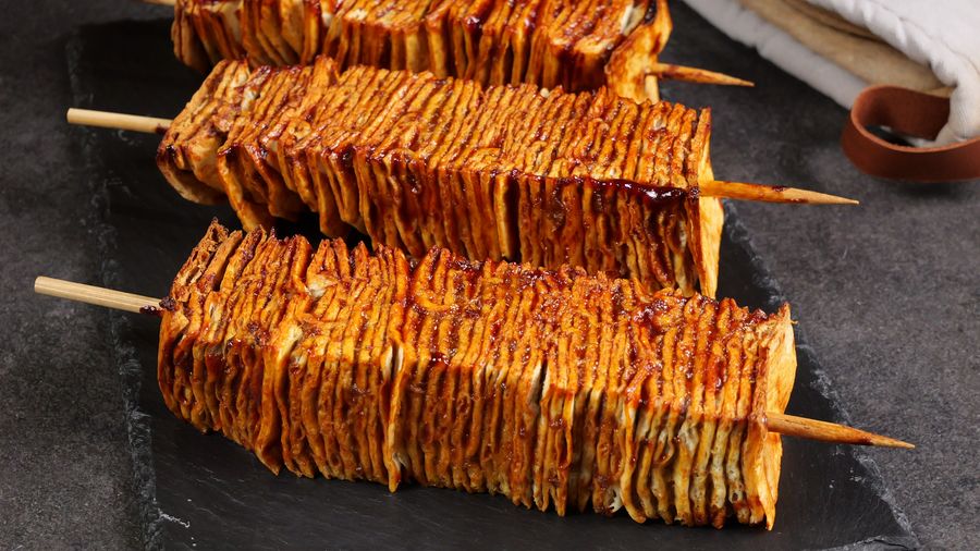 Tortilla Kebab Sticks — finished dish
