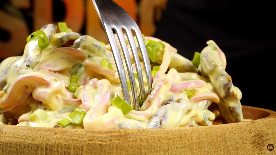 Warm Potato Salad with Egg-Feta Dressing — finished dish